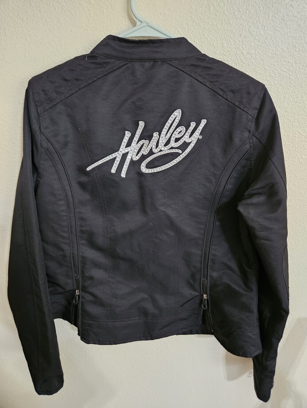 Harley-Davidson Black Script Embelished  Logo Utility Jacket